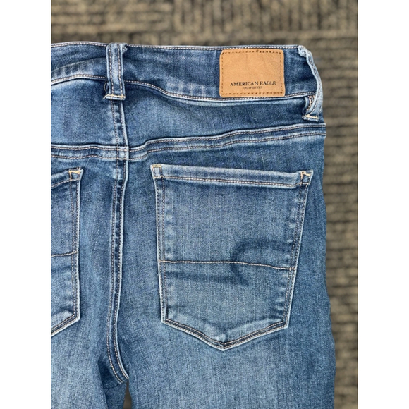 American Eagle Outfitters Womens Sz 0 Stretch Distressed High Rise Jegging Jeans - Picture 4 of 14